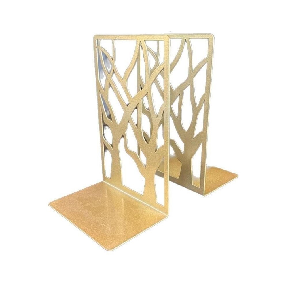 Danya B. Tree of Life Gold Metal Decorative Bookends, Set of 2